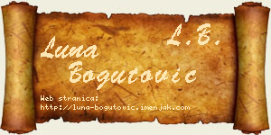 Luna Bogutović vizit kartica